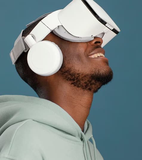 Man wearing VR Headset